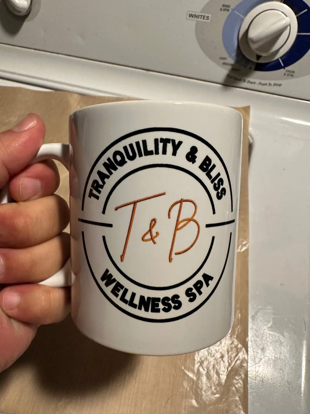 Custom branded promotional mug from Needle & Spark serving Oak Lawn and greater Chicago